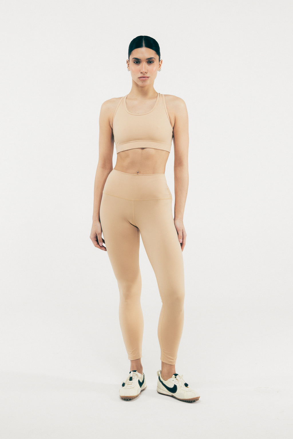 ZESTAW LEGGINSY ICON + STANIK SPORTOWY EVA LUMEA™ BEŻOWY