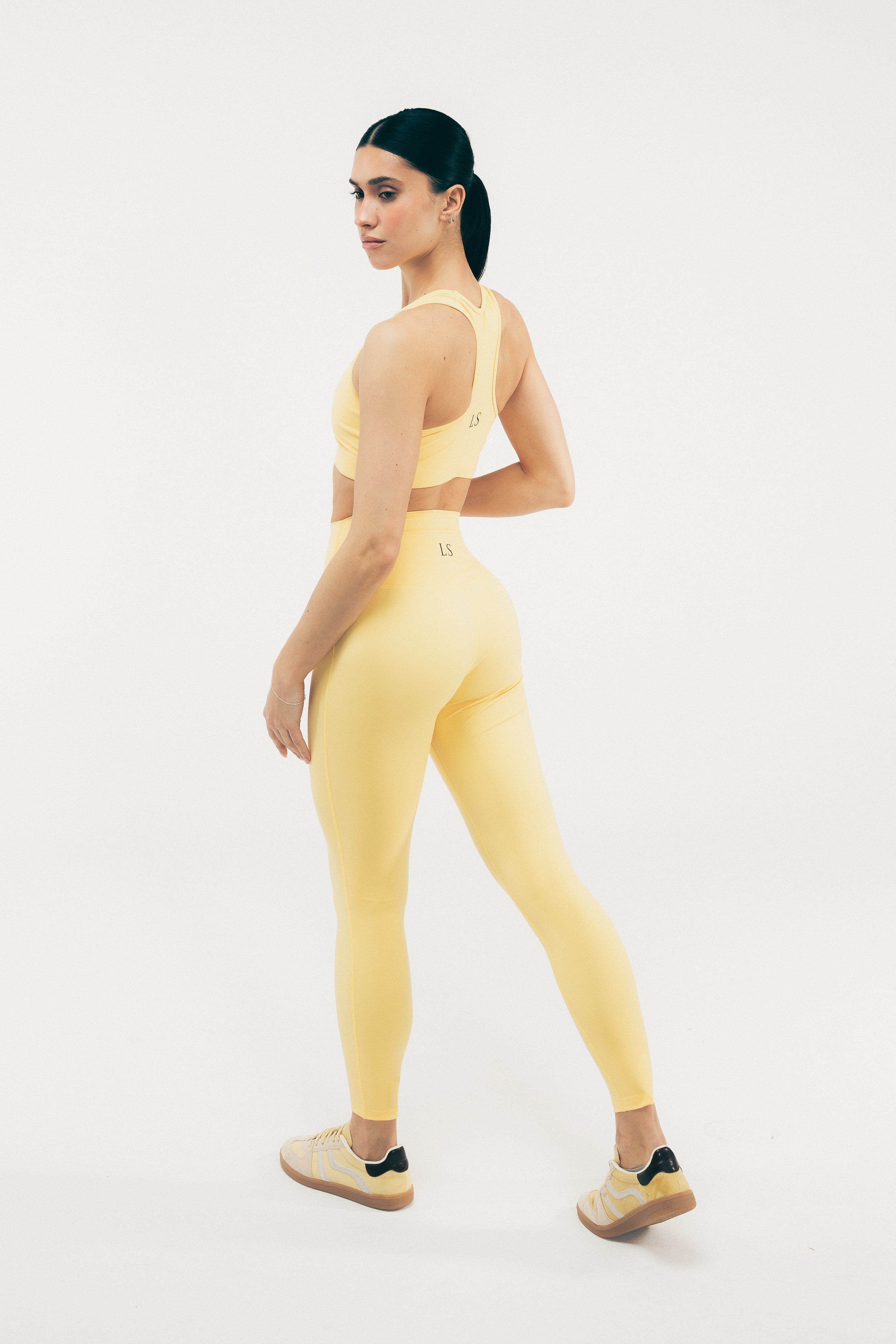 Legging Icon + brassière de sport EVA LUMEA™ jaune pastel