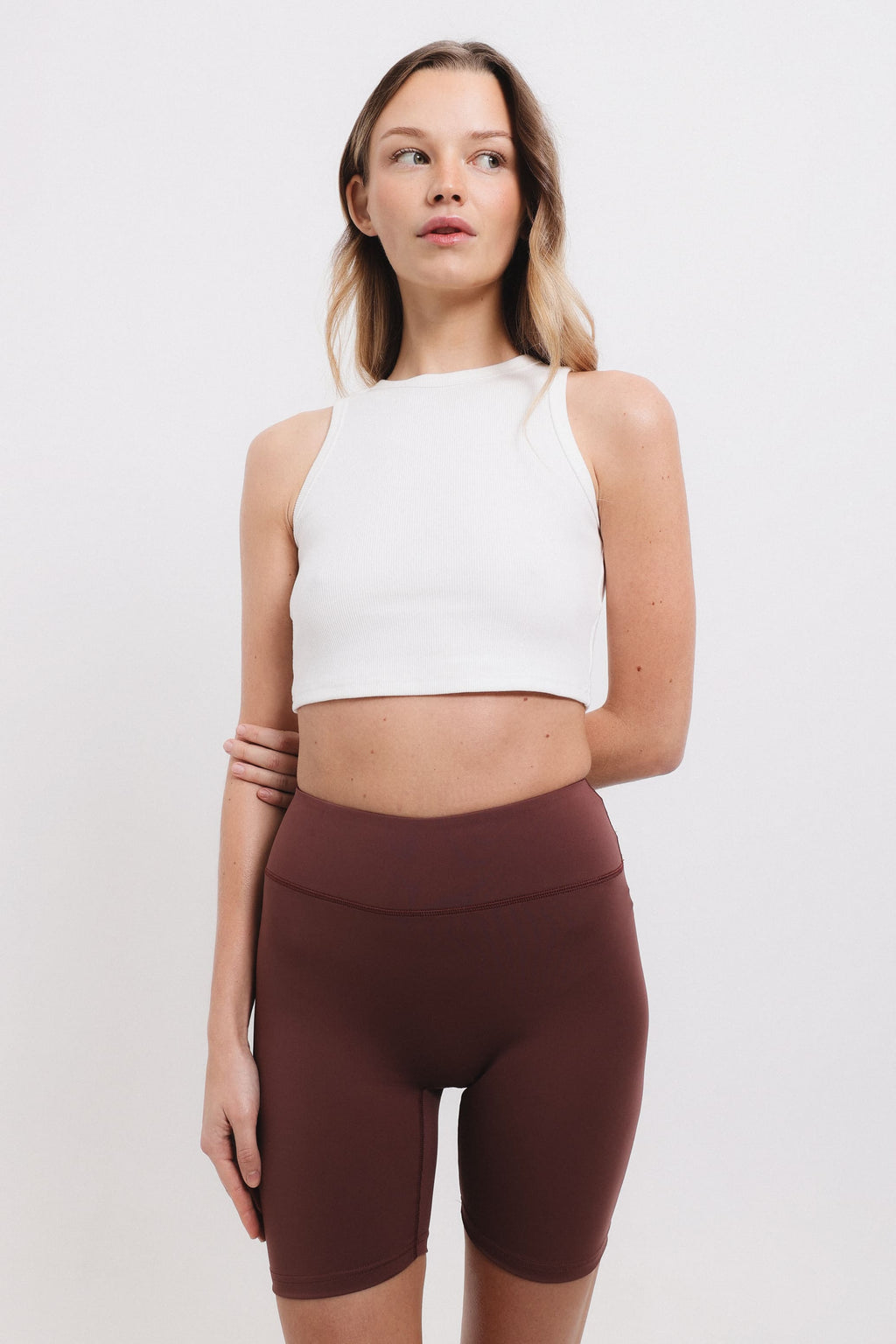 Top bawełniany ligas biały